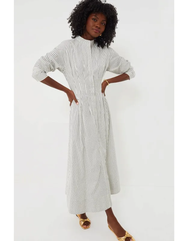 Micro Stripe Midi Dress
