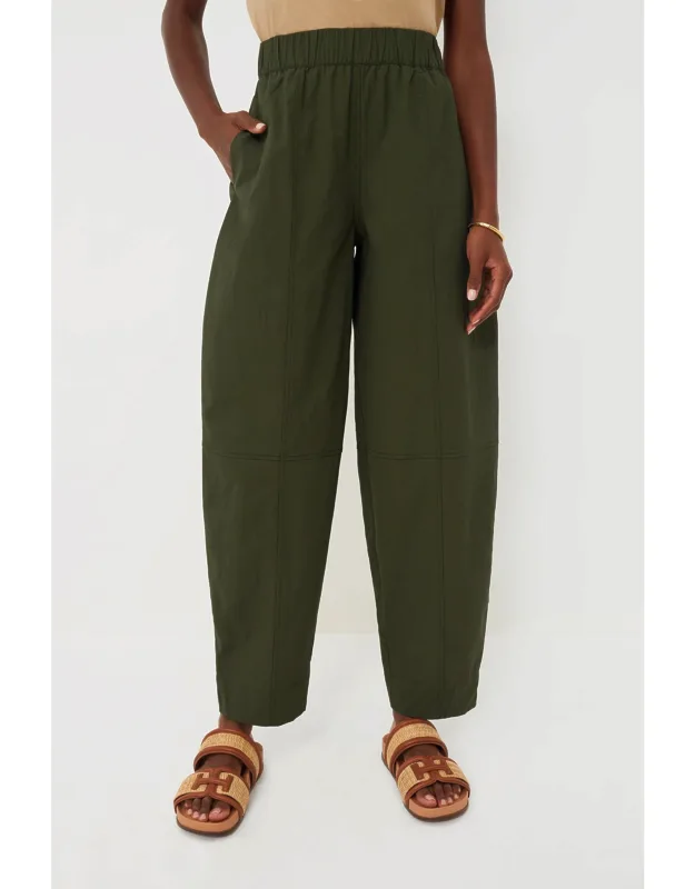 Cotton Crepe Elasticated Curve Pants