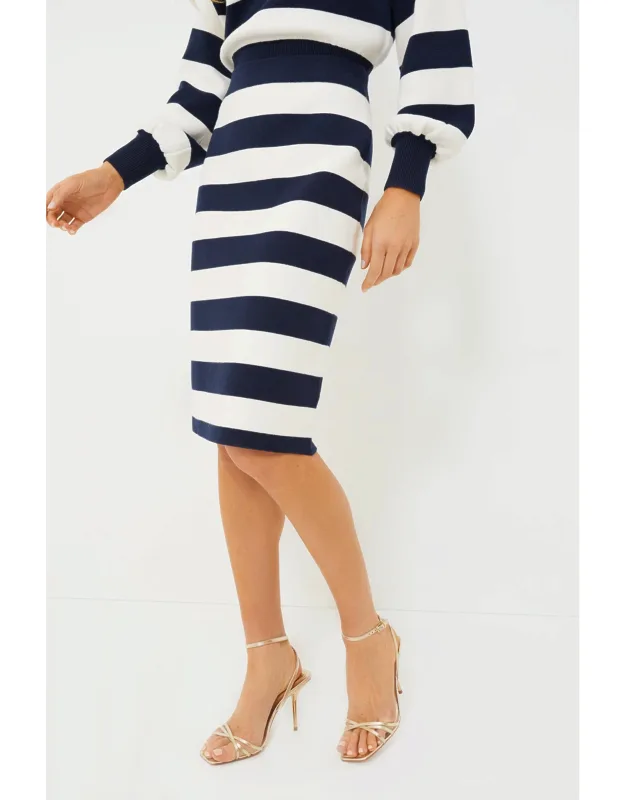 Awning Stripe Pencil Skirt