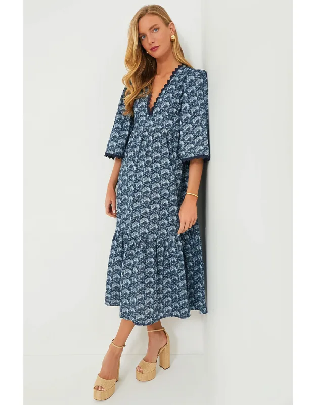 Floral Ric-rac Maxi Dress
