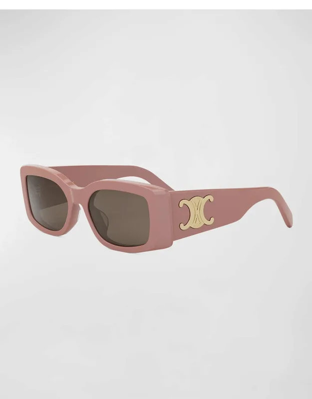 Triomphe Acetate Rectangle Sunglasses