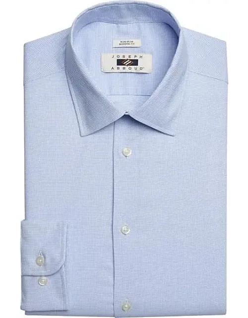 Modern Fit Spread Collar Mini Grid Dress Shirt