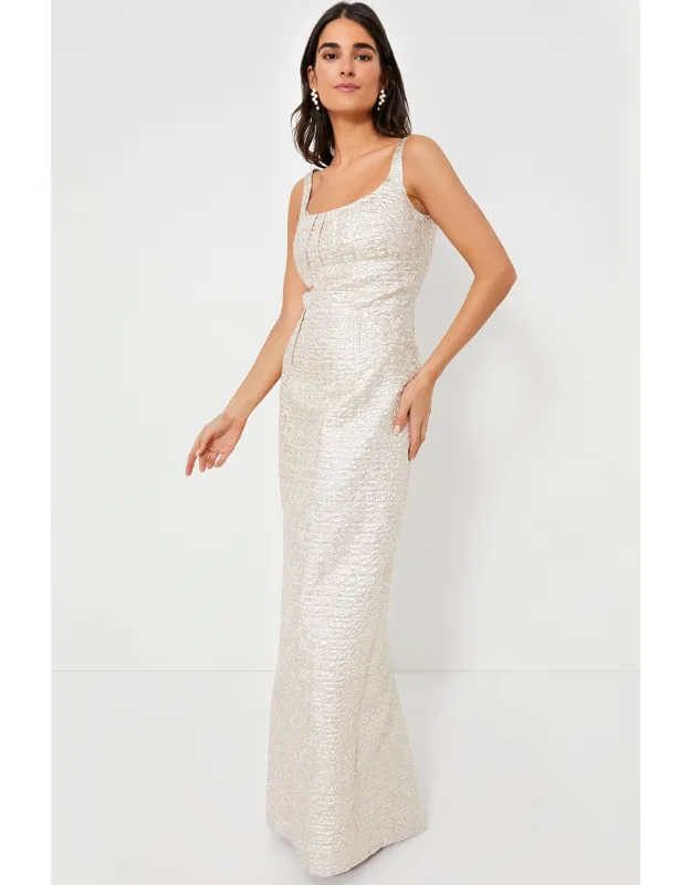 Champagne Sharon Metallic Dress