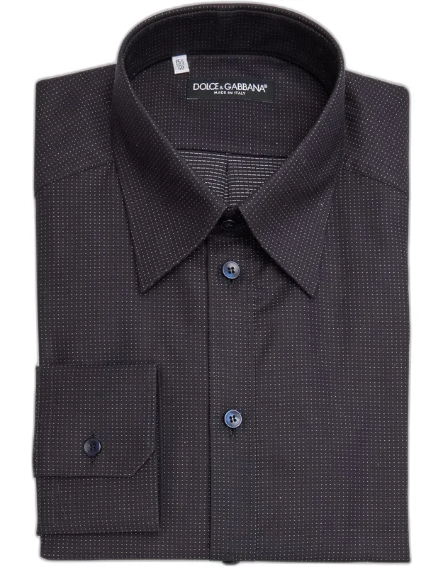Pindot Cotton Dress Shirt