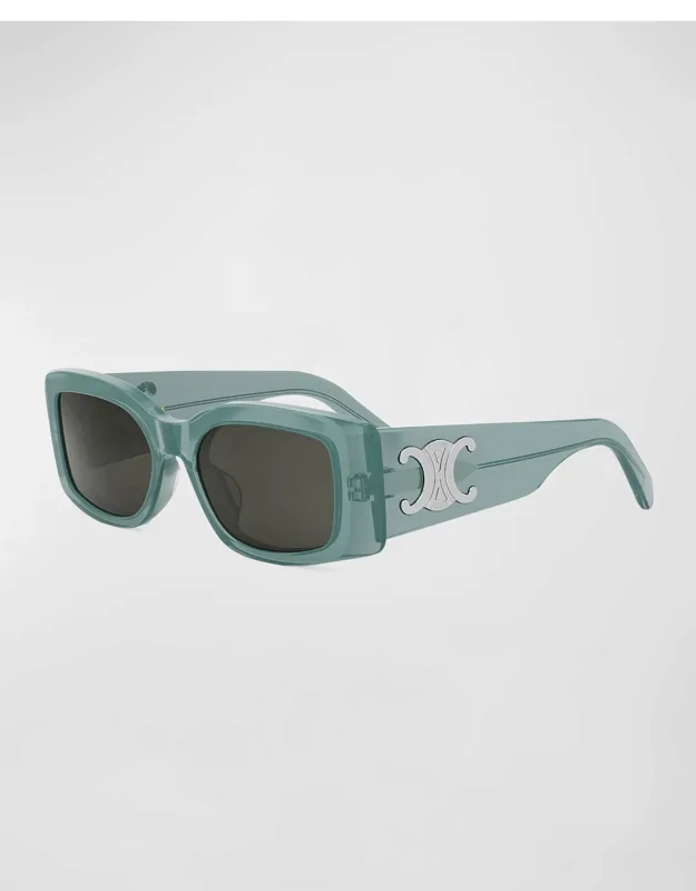 Triomphe Rectangular Acetate Sunglasses