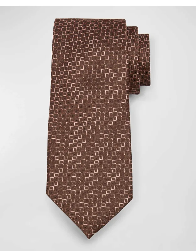 Silk Micro-geometric Tie