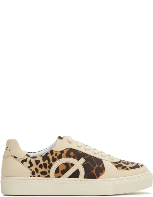 Classic Sneakers With Animal Print And Multicolour