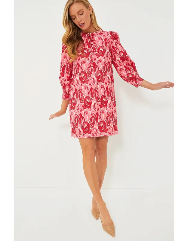 Rose Jacquard Dress