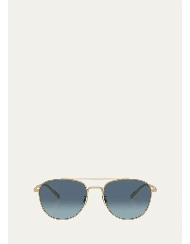Double-bridge Metal Aviators