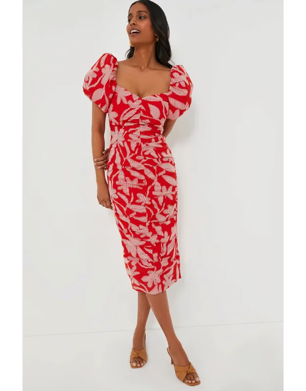 Optical Floral Dress