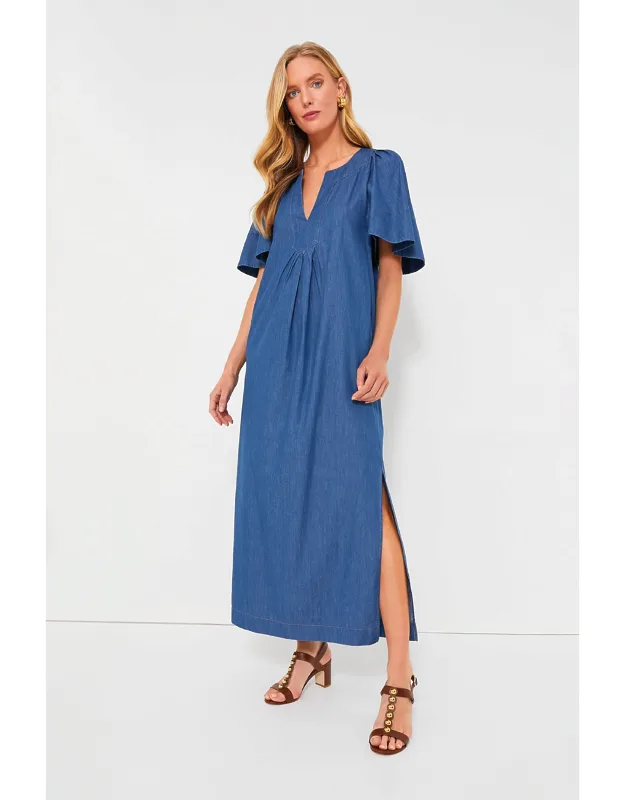 Flutter Sleeve Maxi Dress