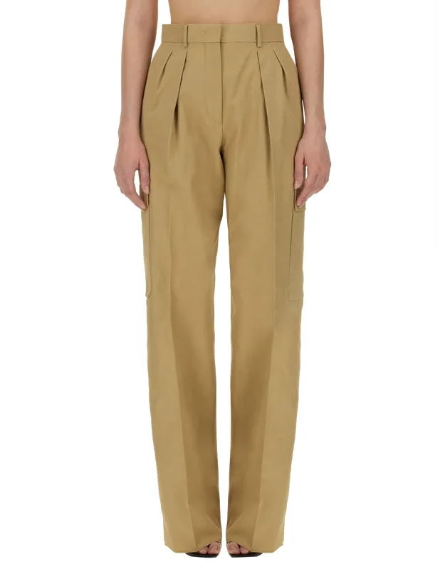 Sportmax Pants "jacopo" 54% Viscose 46% Cotton Made In Italy