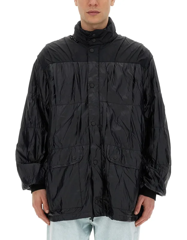Nylon Jacket Made In Portugal, Model Is 185 Cm Tall