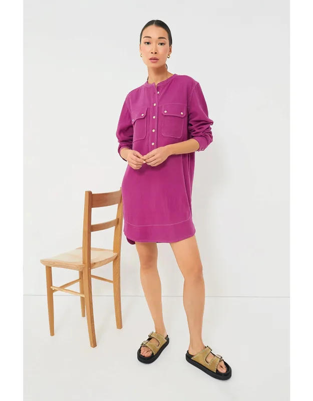 Mauve Venoya Silk Bourette Dress