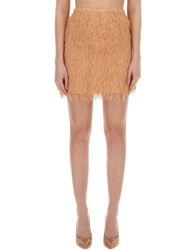 Frizzy Mini Skirt Regular Fit Made In Italy