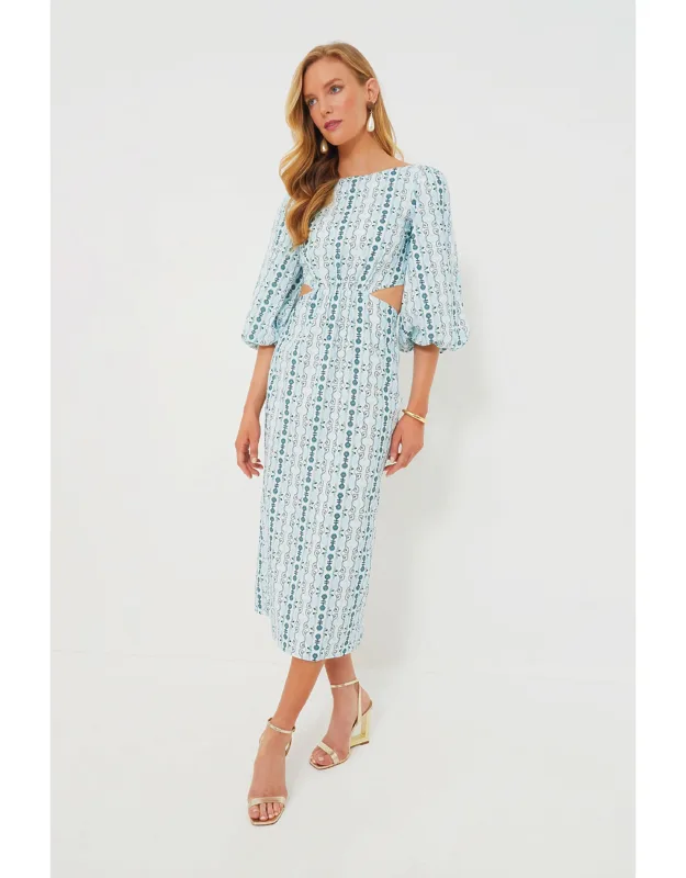 Geo Stripe Cut Out Dress