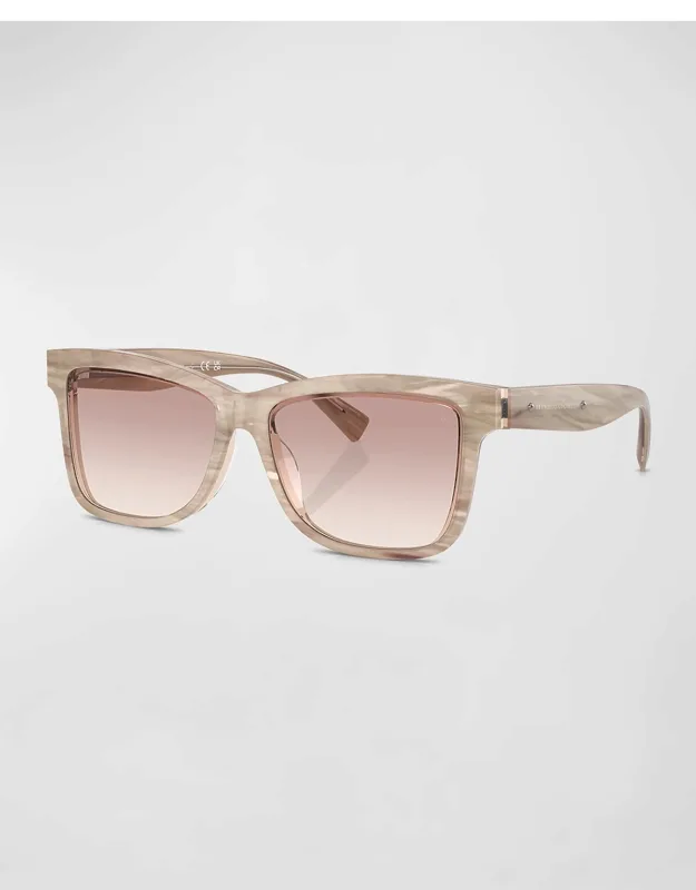 Logo Acetate Butterfly Sunglass