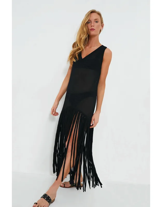 Tricot Fringes Long Dress