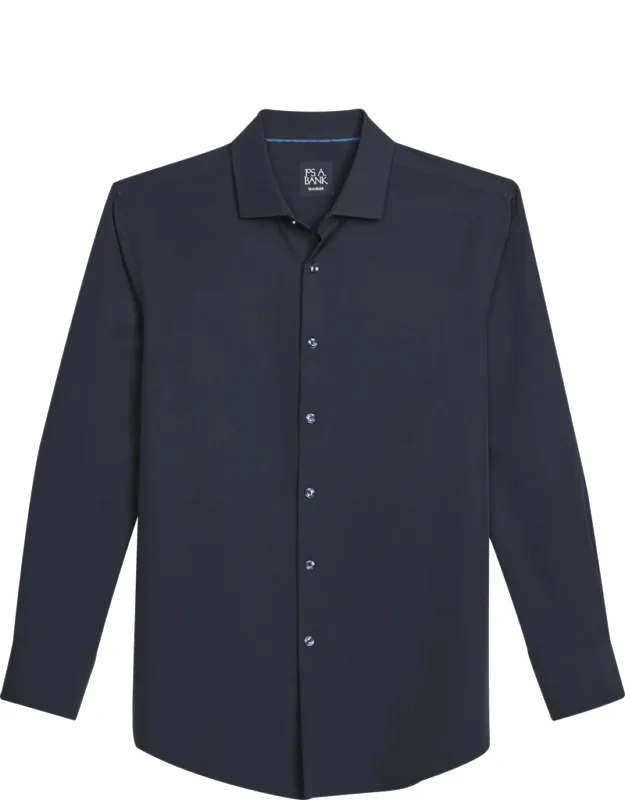 Traveler Performance Tailored Fit 4 Way Stretch Long Sleeve Casual Shirt