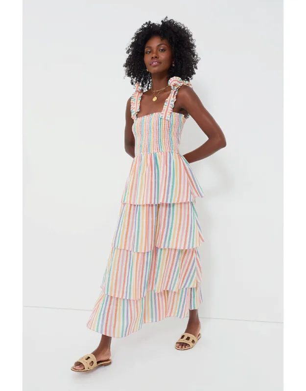 Rainbow Stripe Zazie Dress