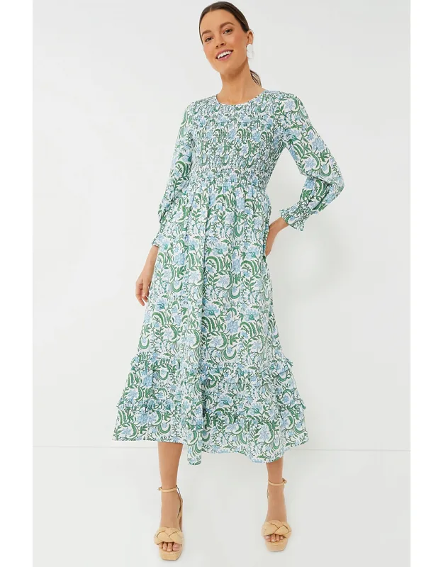 Exclusive Vintage Jungle Smocked Dress