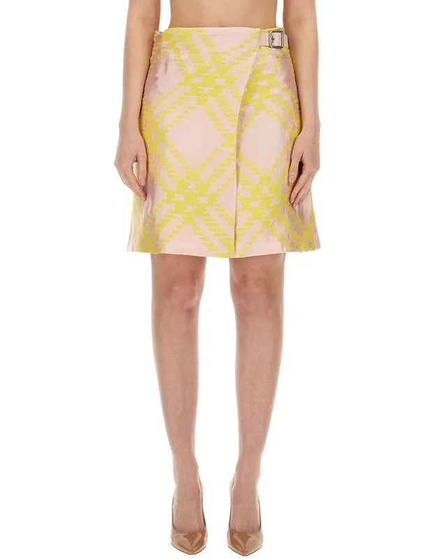 Check Pattern Skirt Made In Poland