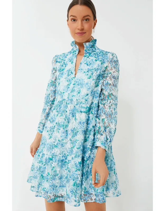 Water's Edge Hydrangea Organza Dress
