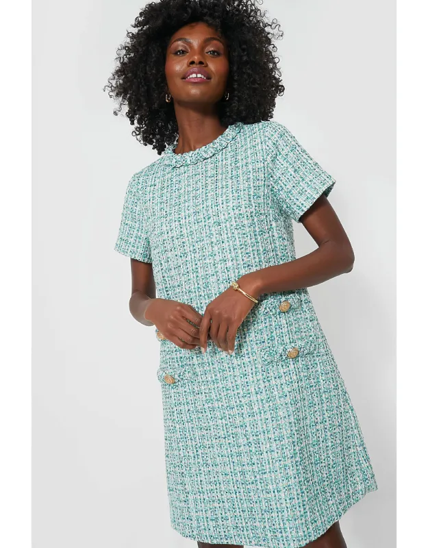 Sea Glass Tweed Jackie Dress