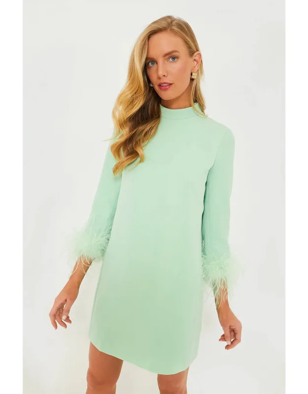 Mint Feather Mod Dress