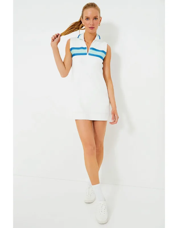 Lisbon Stripe Pique Tennis Dress