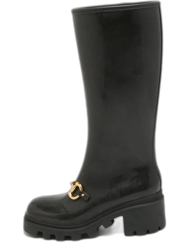 Rubber Horsebit Rain Boots