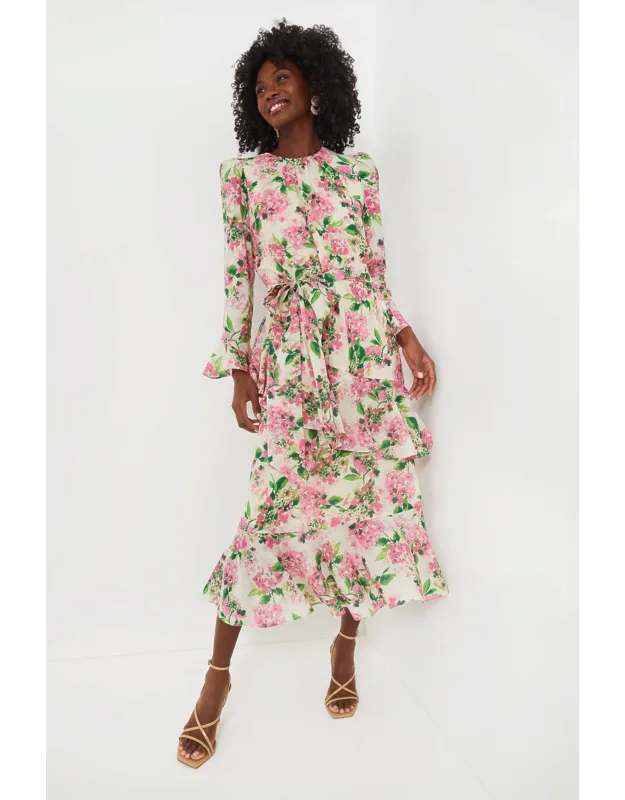 Gossamer Pink Hydrangea Sasha Dress
