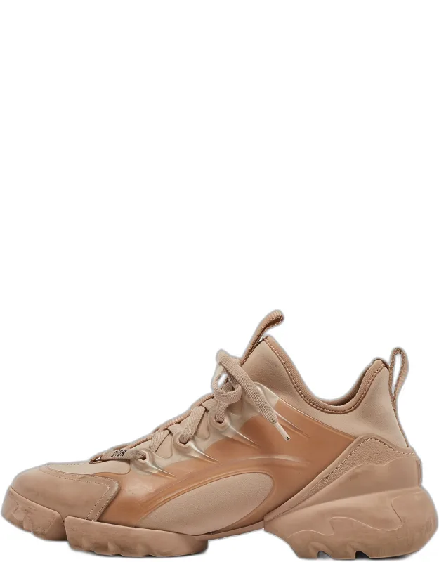 Leather And Pvc D-connect Sneakers