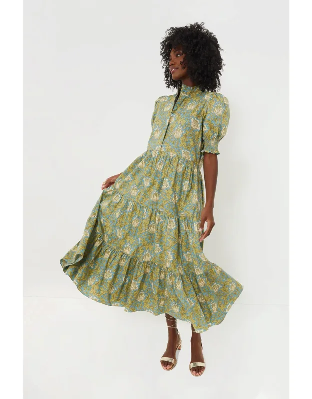 Leafy Floral Maxi Dress