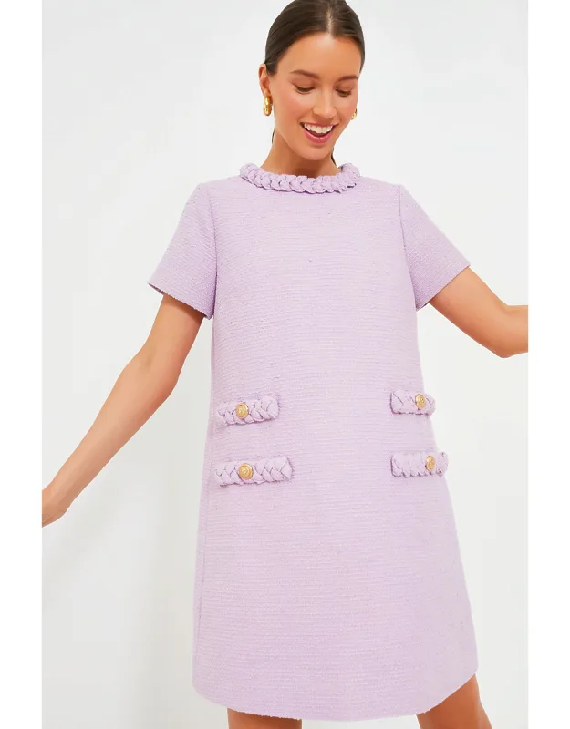 Lilac Tweed Jackie Dress