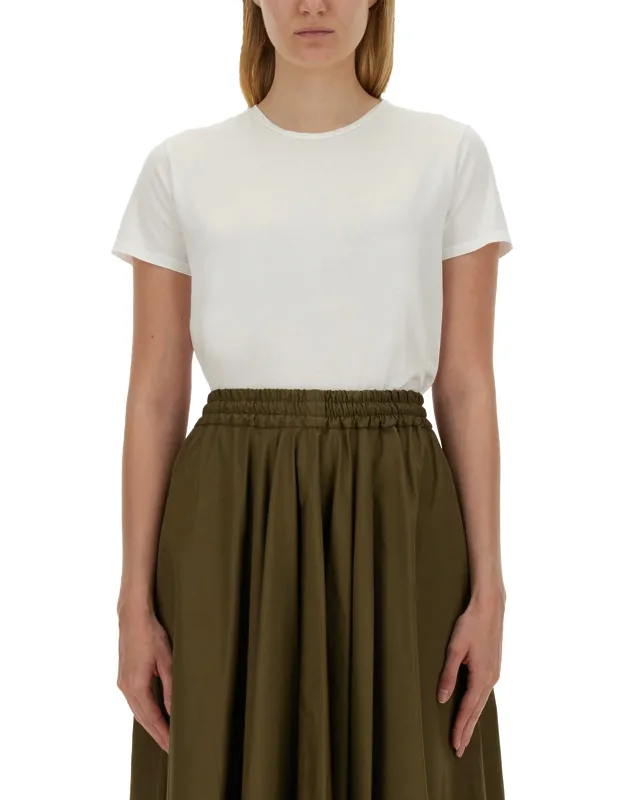 Aspesi Cotton T-shirt Made In Italy, Model Is 180 Cm Tall