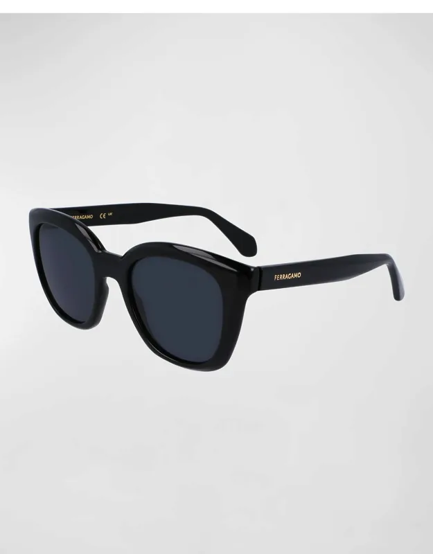 Logo Plastic Cat-eye Sunglasses