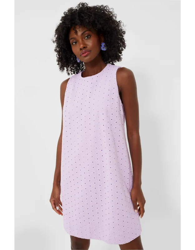 Eyelet Sleeveless Dress