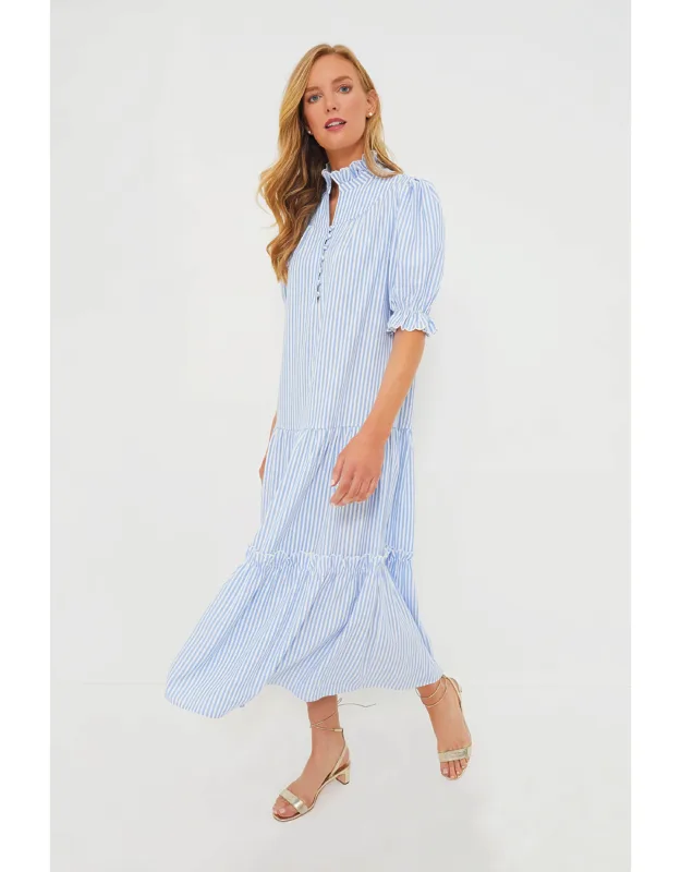 Stripe Seersucker Maxi Dress
