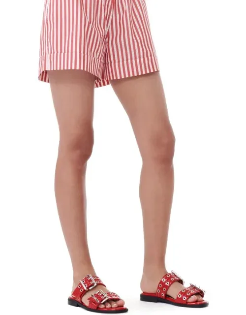 Feminine Buckle Two-strap Sandals
