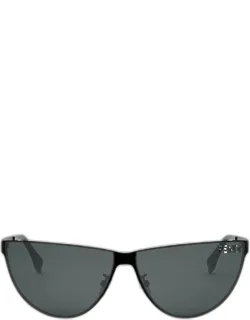 Logo Cutout Metal Cat-eye Sunglasses