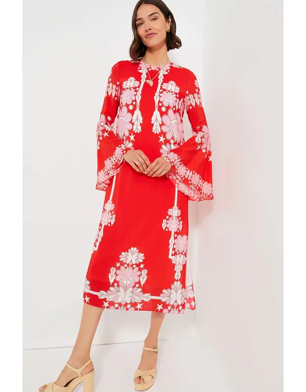 Geo Flower Astoria Midi Dress