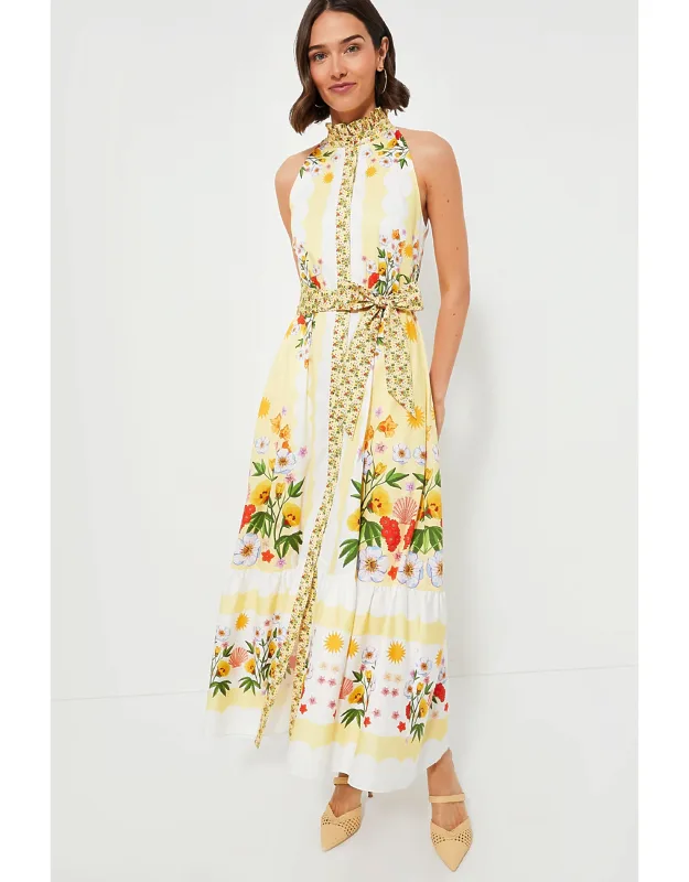 Terrazo Flower Maxi Dress