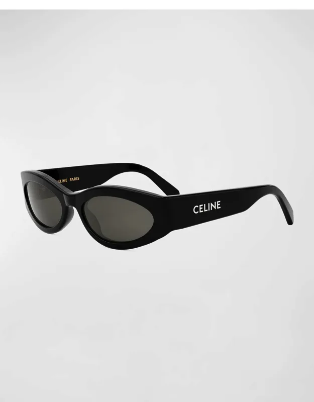 Monochrome Acetate Oval Sunglasses