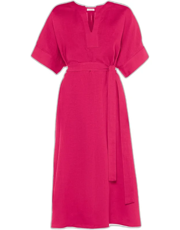 Belted Kaftan Maxi Dress