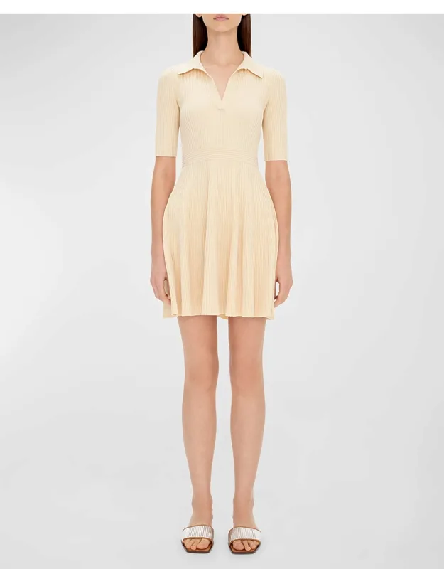 Polo Ribbed Mini Dress