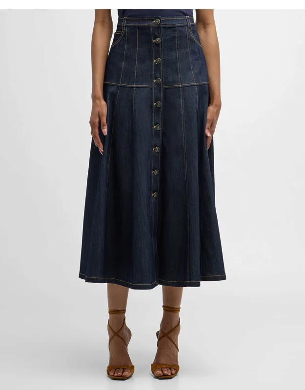 Denim Midi Skirt