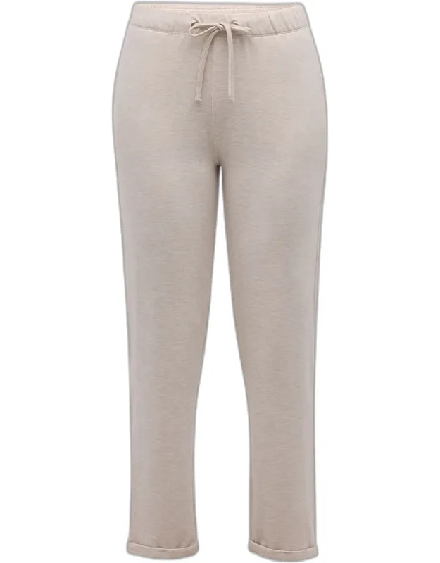 Cuffed Drawstring Pant With Elastic Drawstring Waist And Side Pockets