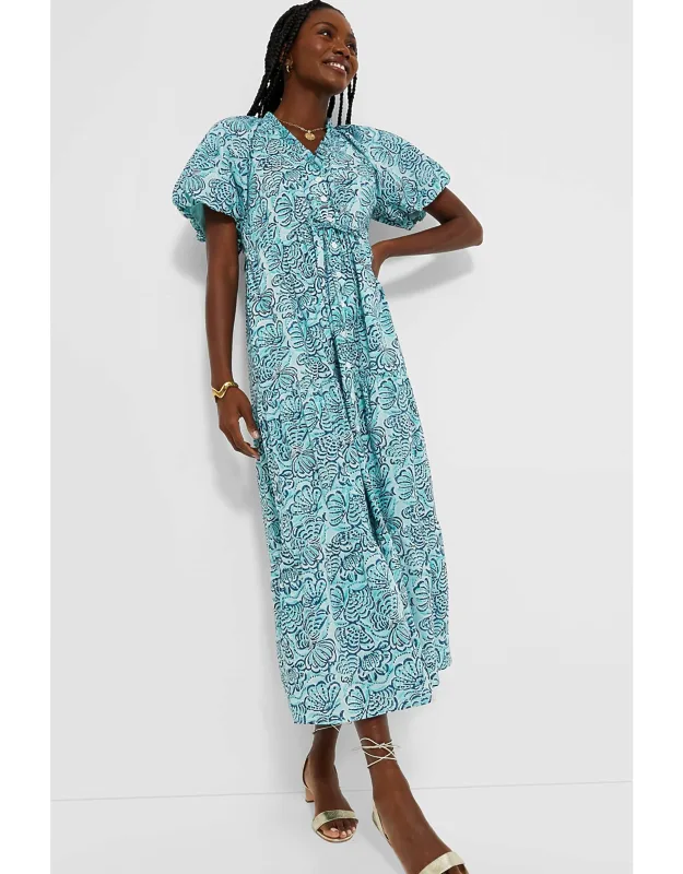 Aqua Poppy Dress