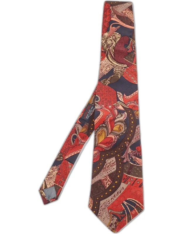 Vintage Printed Silk Tie